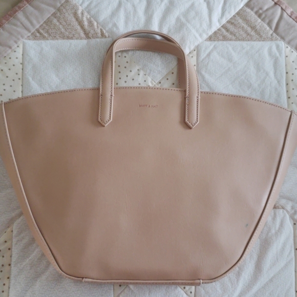 Matt & Nat Handbags - Matt & Nat LEEF Large Tote - Beige